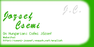 jozsef csemi business card