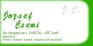 jozsef csemi business card